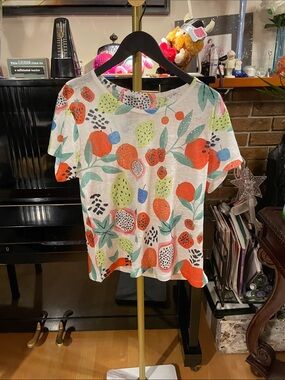 Milano Multicolor Fruit Pattern Short Sleeve Tee